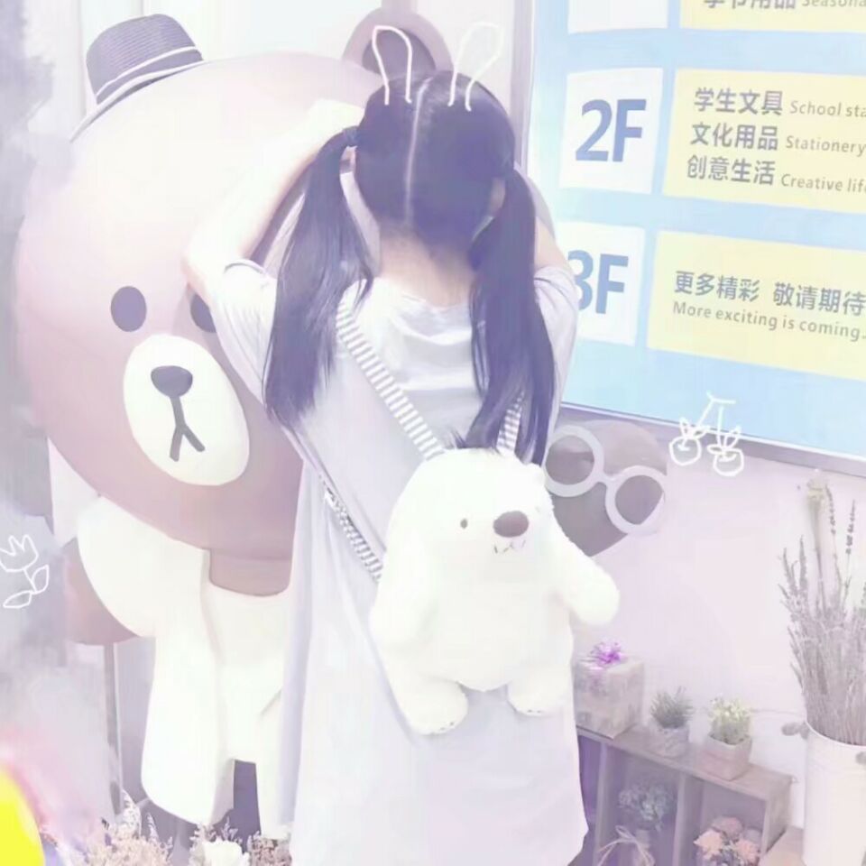 可爱 双马尾 背影 女头 萌 头像