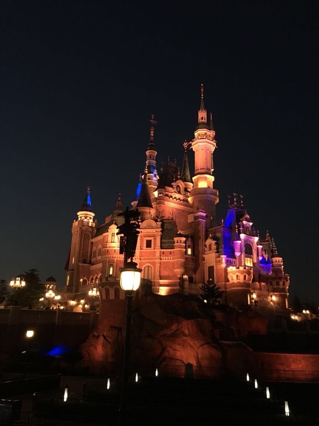 夜,迪士尼,城堡