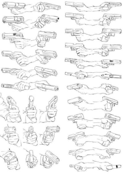 分享一组手部素材,有拿球,举枪等动作希望对大家有所帮助(ω)[画师 た
