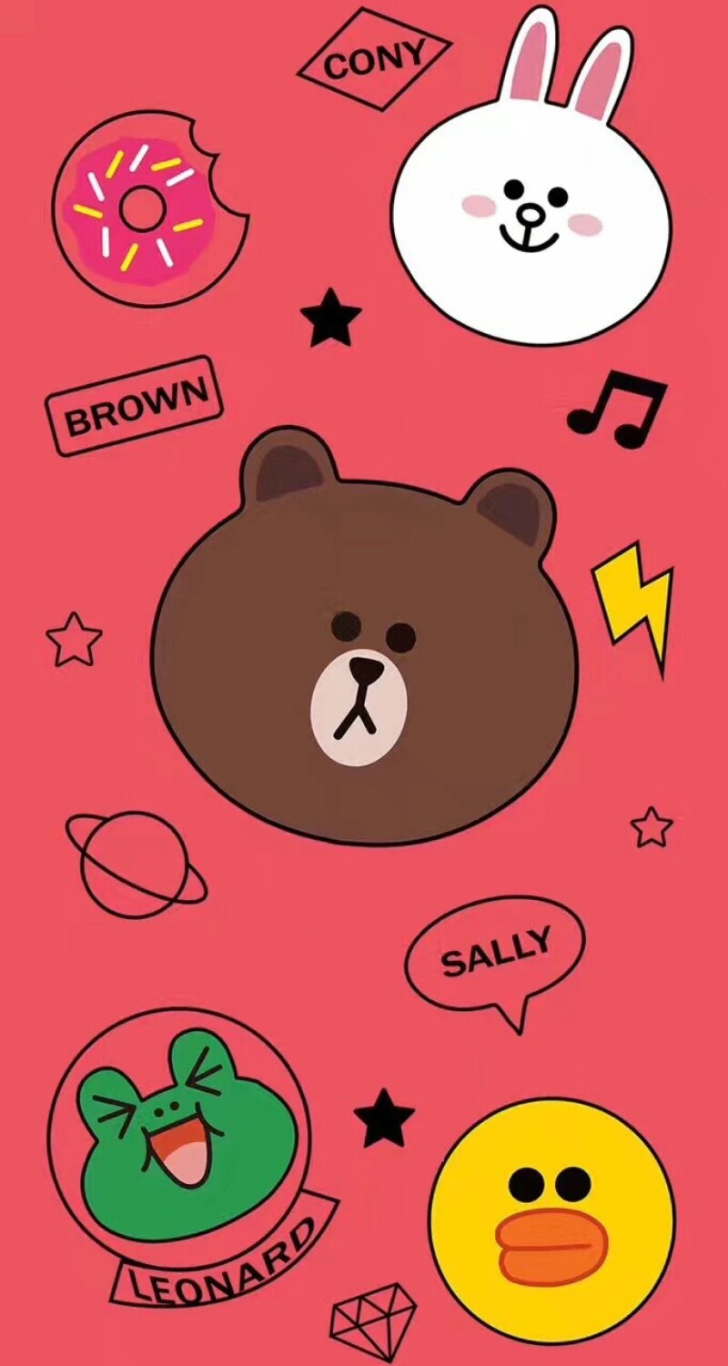 line friends 布朗熊 可妮兔