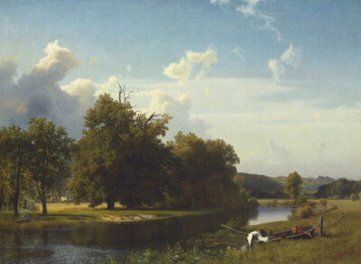 德裔美国风景画家 albert bierstadt(阿尔伯特·比尔施塔特)油画作品
