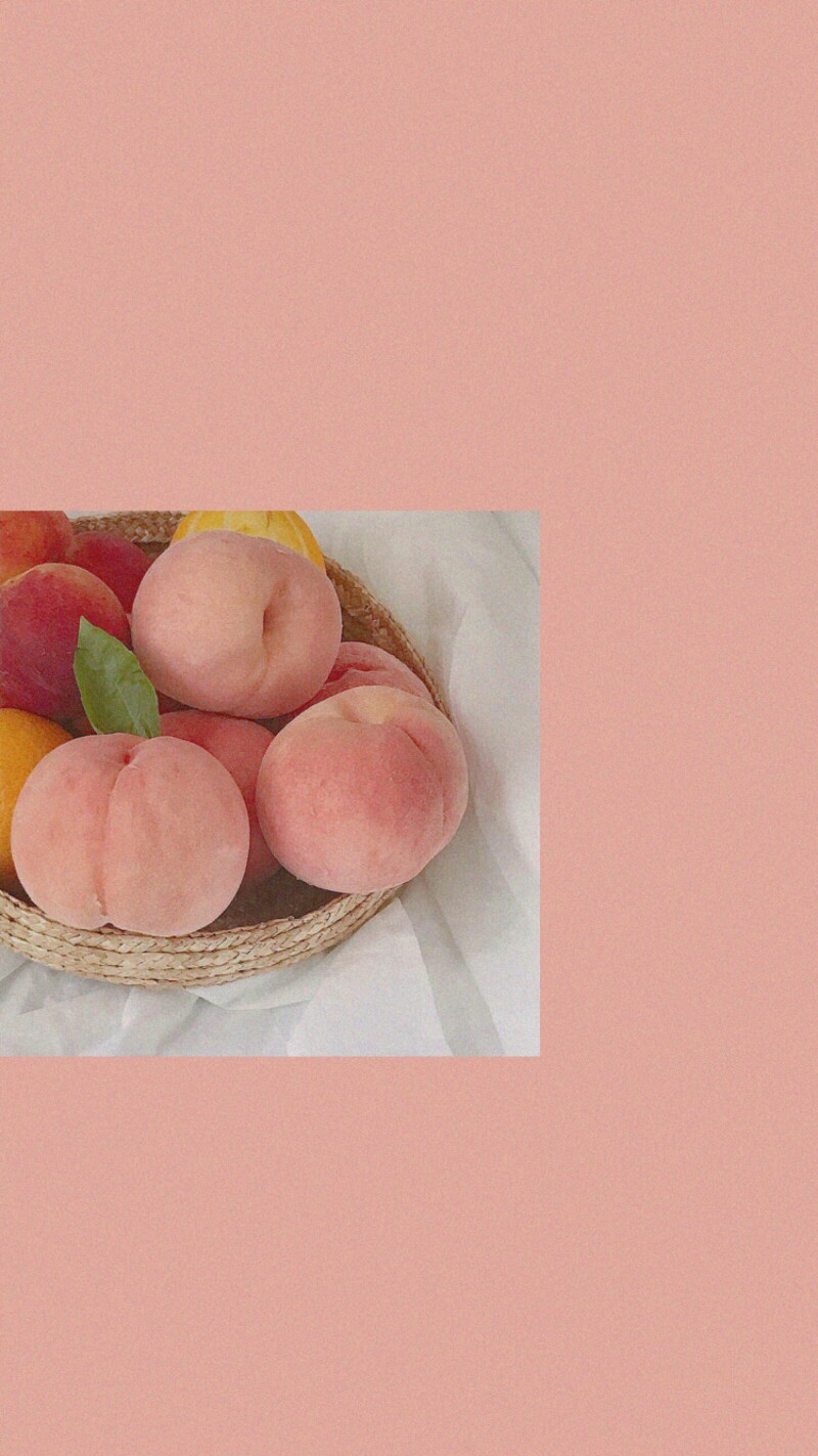 手机壁纸 简单 水果 粉色
