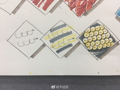 马克笔面料画法