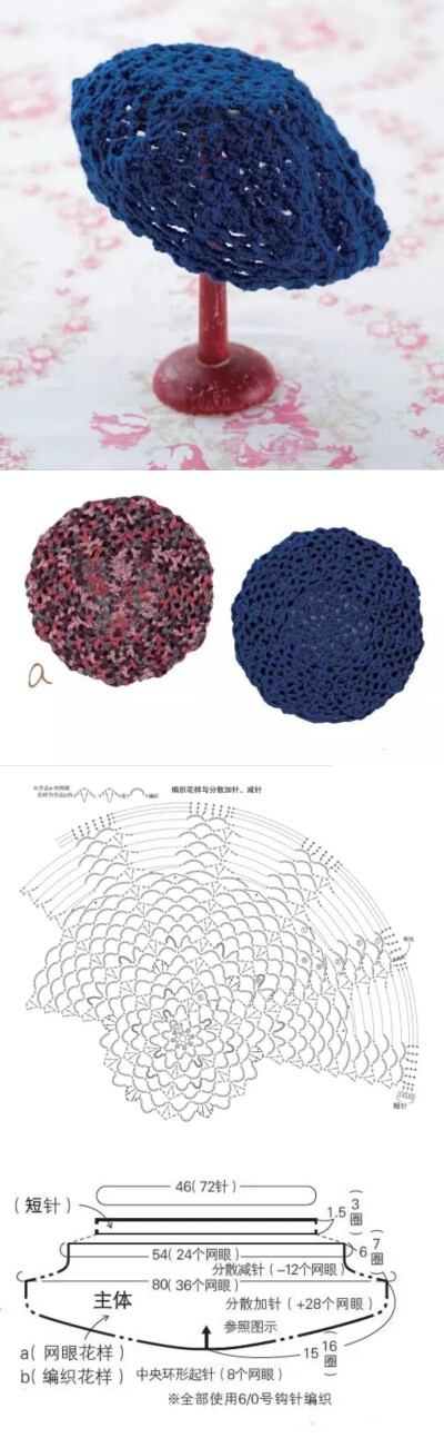 收集   点赞  评论  钩针编织的漂亮又厚实的宝宝花朵帽子教程
