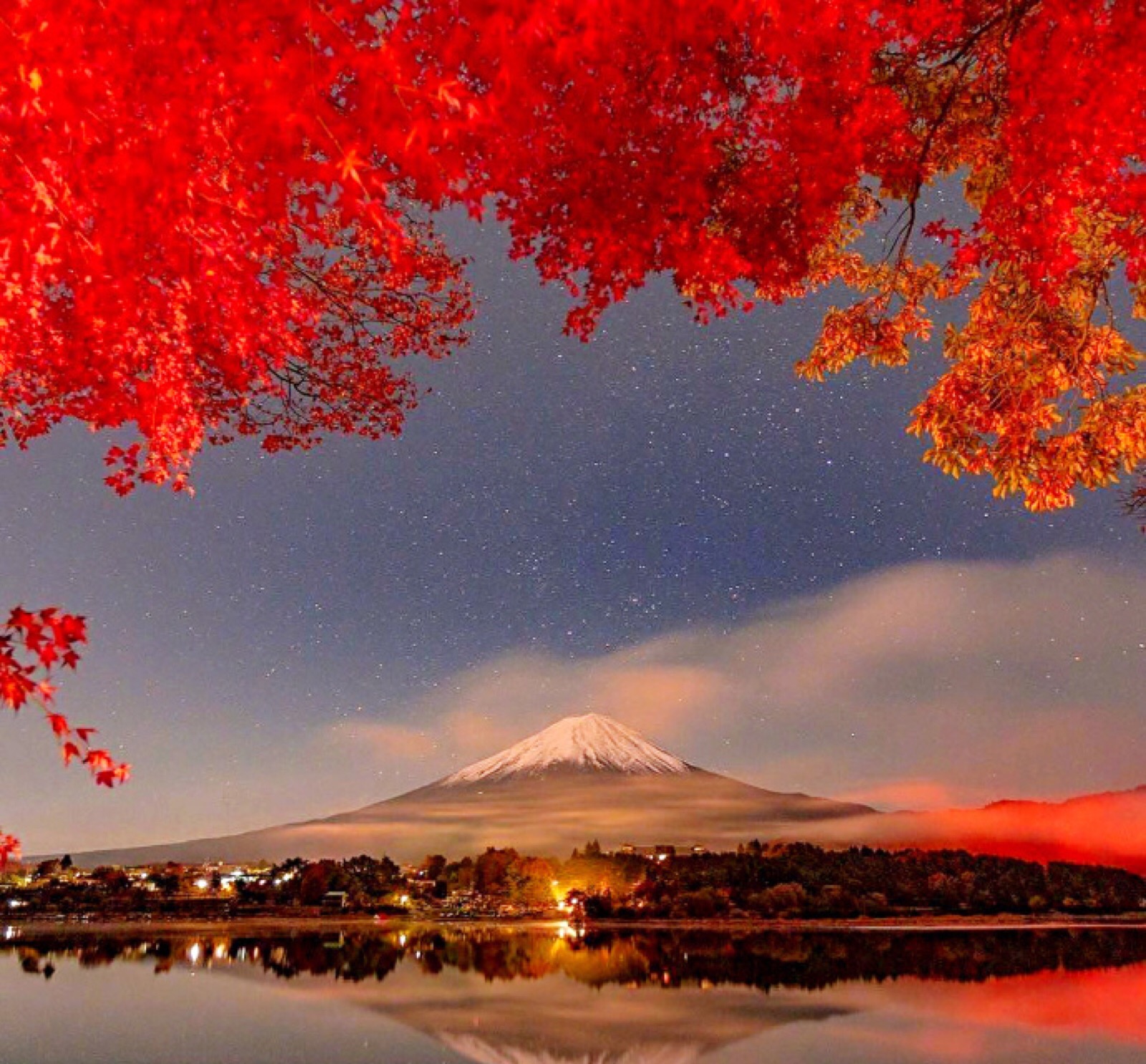 红叶的富士山 堆糖 美图壁纸兴趣社区