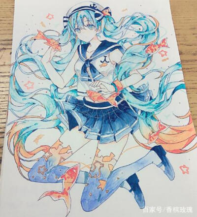 马克笔动漫 初音