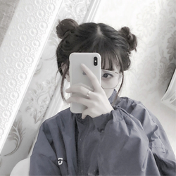 女生头像手机遮脸