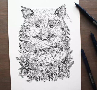平面设计点黑白画