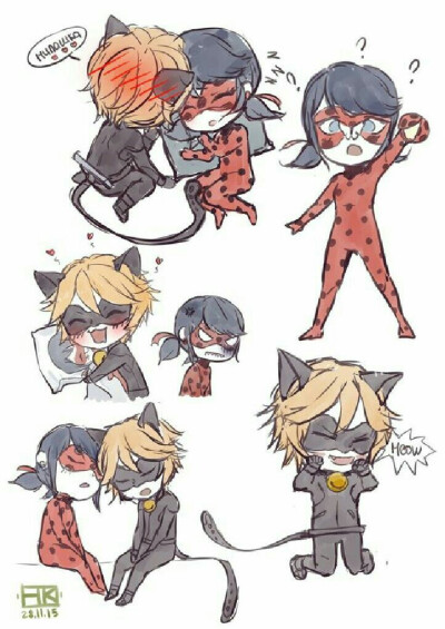 miraculous ladybug ladybug and cat noir