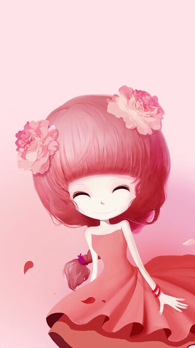 影视 女生 q版 微信 qq 微博 )女孩 韩国唯美插画手绘动漫卡通可爱