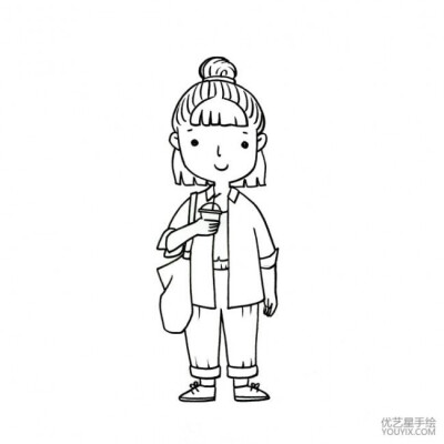 简笔画小女孩