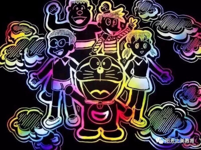 创意美术刮画