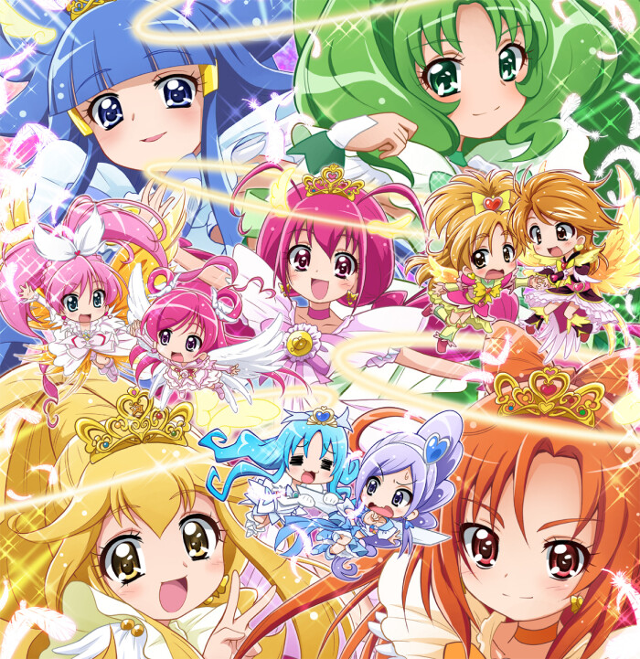 光之美少女max Heart 美墨渚splashstar 日向咲yes 5 梦原望fresh 苍乃美希heartcatch 来海绘里香suite 北条响smile 星空幸 美幸日野茜黄濑弥生绿川直青木丽华