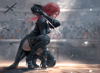 ghost blade 鬼刀 云娜 原绘师:wlop(p id=2188232) 本作品id=