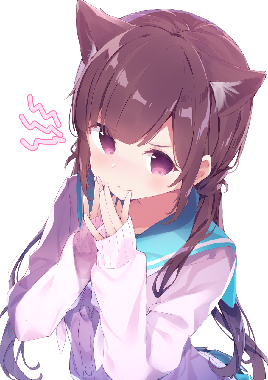 猫耳美少女 马尾萝莉 猫系 色彩 头像 壁纸 动漫 治愈系 萌系 二次元