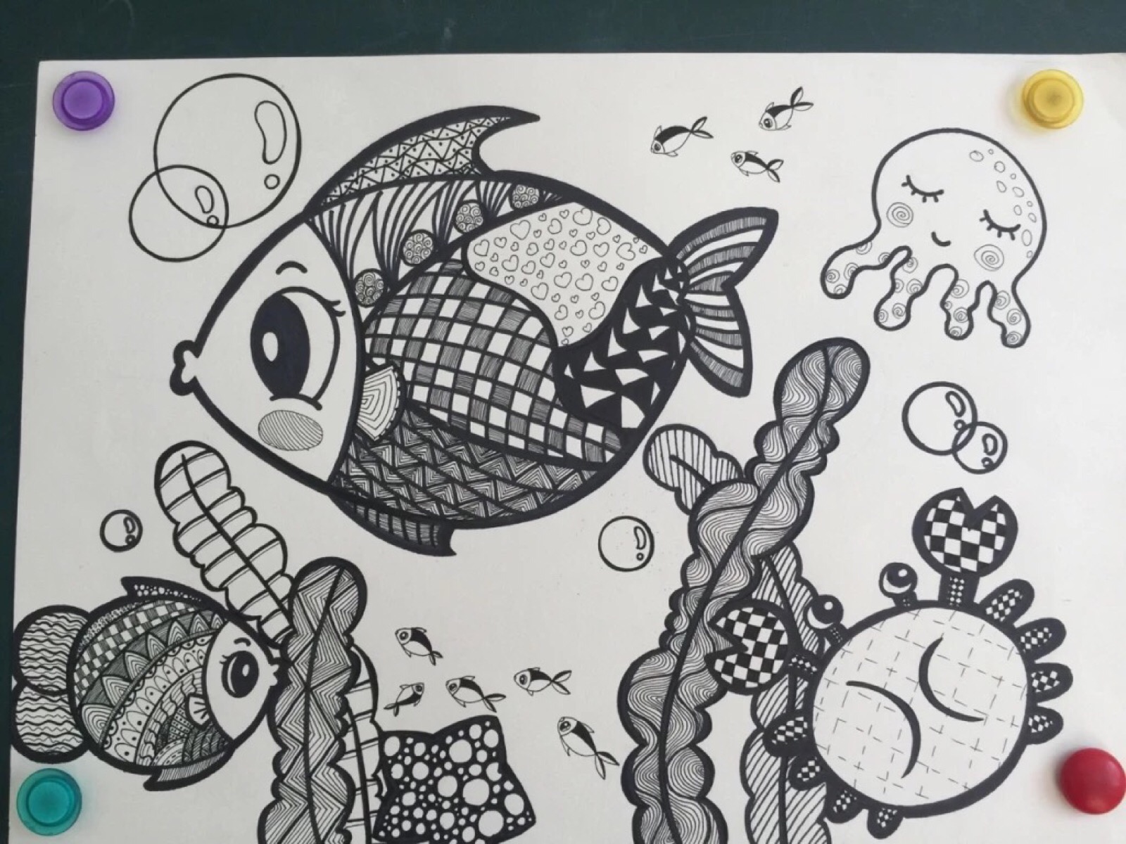 儿童线描画