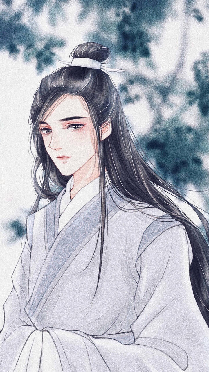 小说《魔道祖师》手绘同人图蓝忘机古风