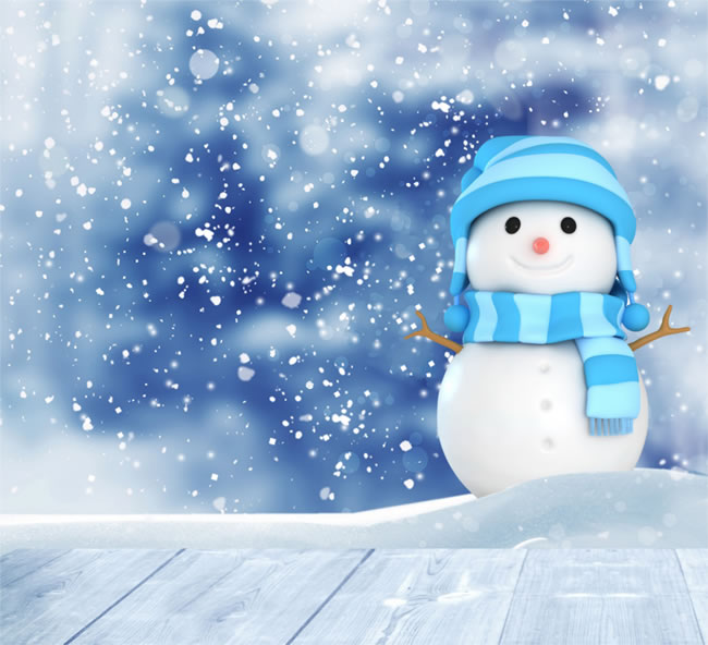 可爱卡通雪人背景图片