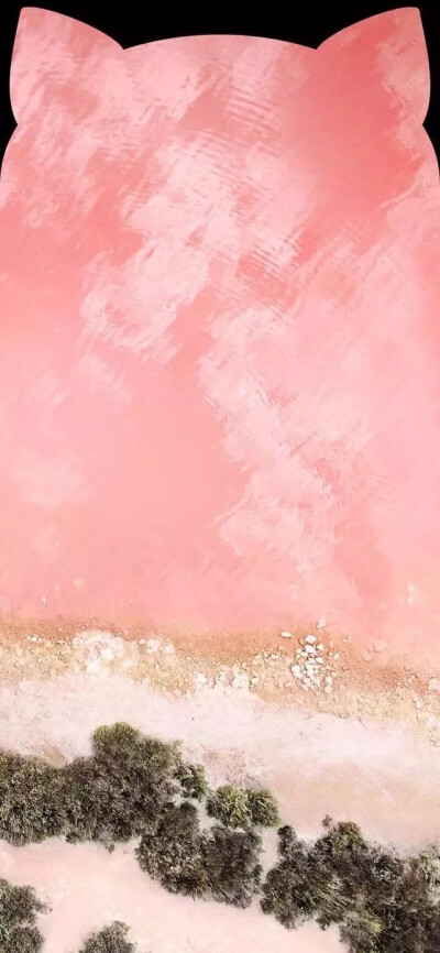 【iphone x 小耳朵壁纸】粉色系