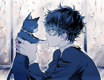少年与猫o(=·ω·=)m