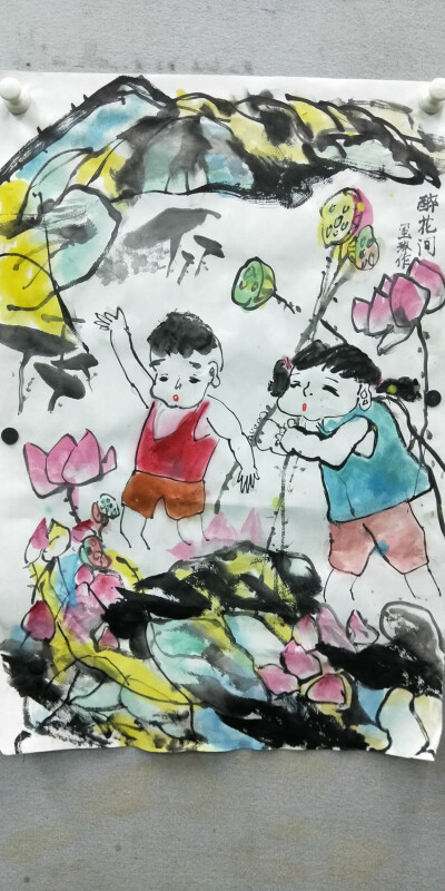 国画线描图