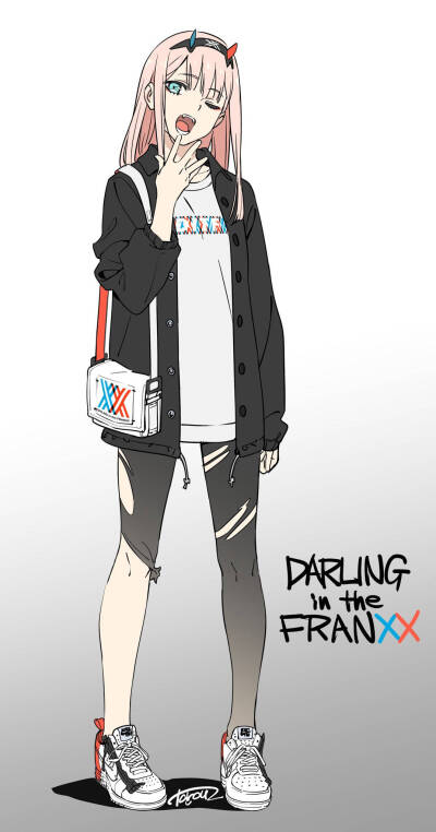 0条 收集 点赞 评论 国家队 darling in the franxx 002 画师=