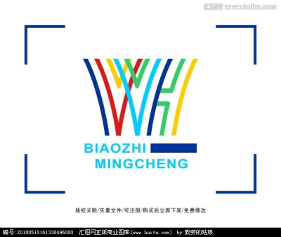 字母wh 标志 logo