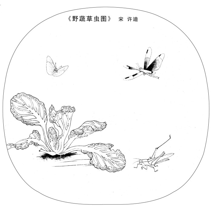 儿童画素材白描线描速写