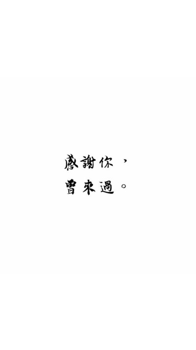 感谢你来过文字