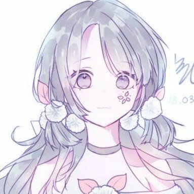 二次元少女头像灰色双马尾紫瞳可爱