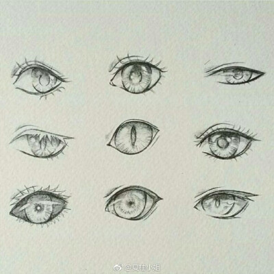 一组动漫眼睛画法