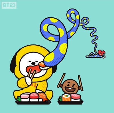 防弹少年团bt21 chimmy&tata&shooky