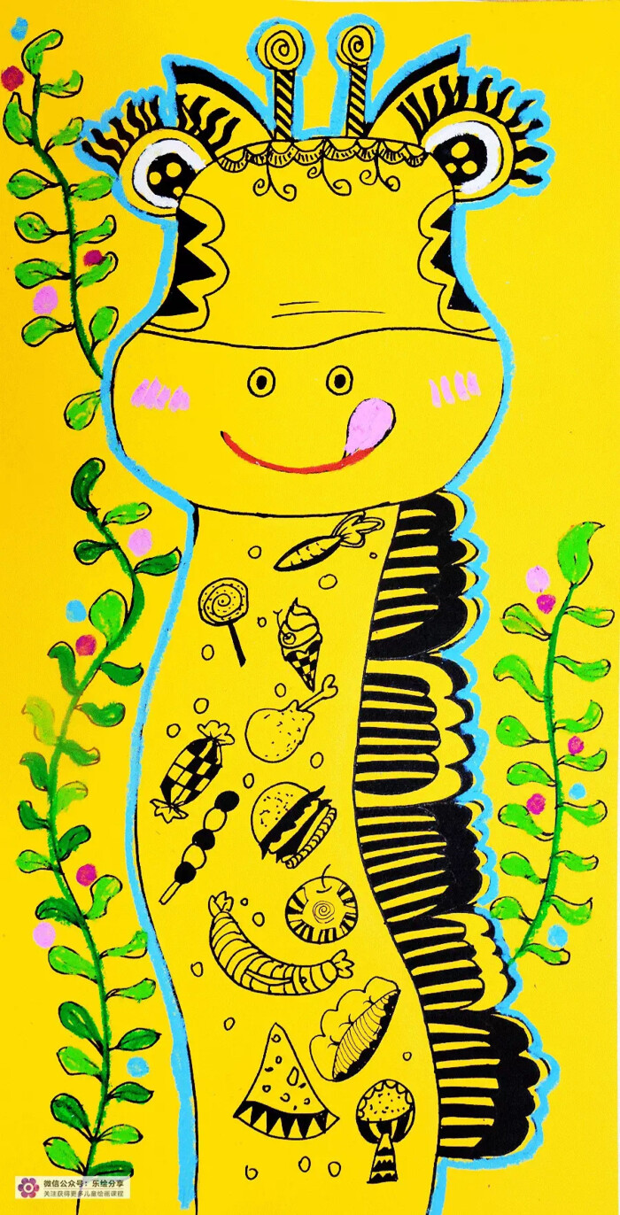 创意美术儿童画水彩水粉动漫卡通线描