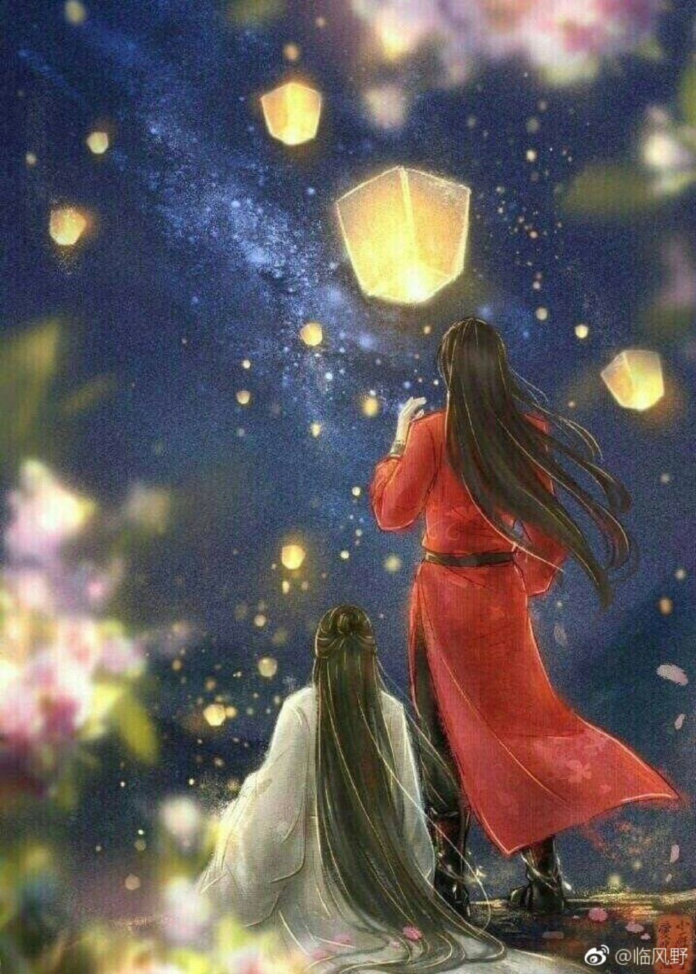 天官赐福 花城&谢怜 花怜 为你明灯三千,为你花开满城.