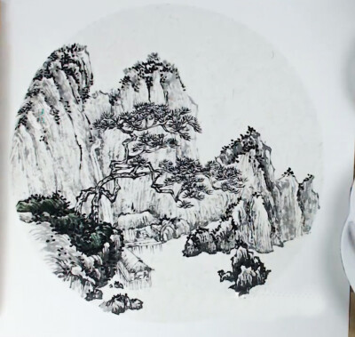 山水,国画入门,国画自学,绘画技巧,过程 ,手绘,插画,新手入门,毛笔