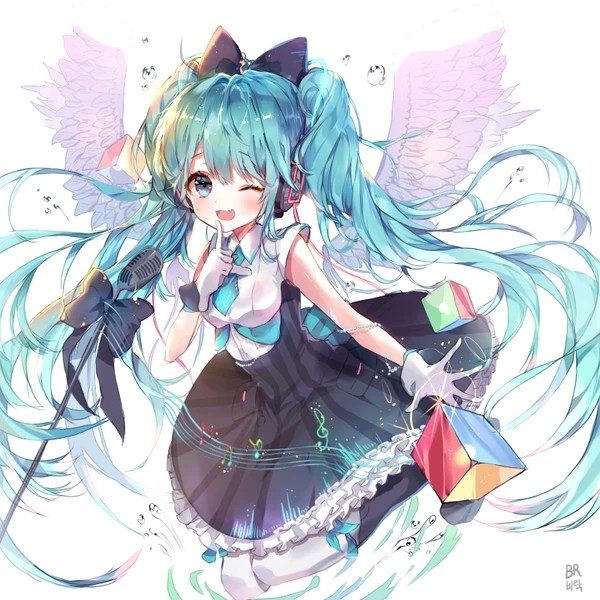 艺术家:漫〕 二次元 少女 初音未来 miku 公主殿下 画师:br/びろく