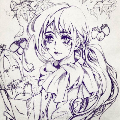 动漫女孩线稿插画师 myzucass