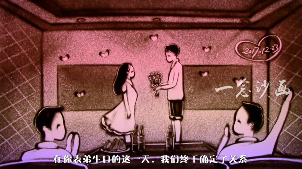 动漫,二次元,沙画,生日祝福,爱情,情侣