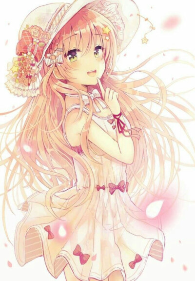 二次元 少女 粉发 绿瞳 粉色系