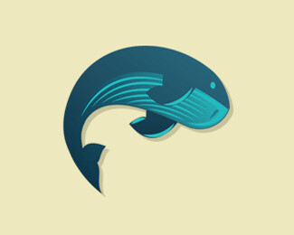 鲸鱼元素的logo设计