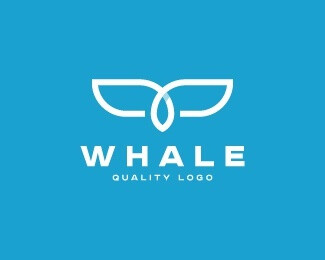 鲸鱼元素的logo设计
