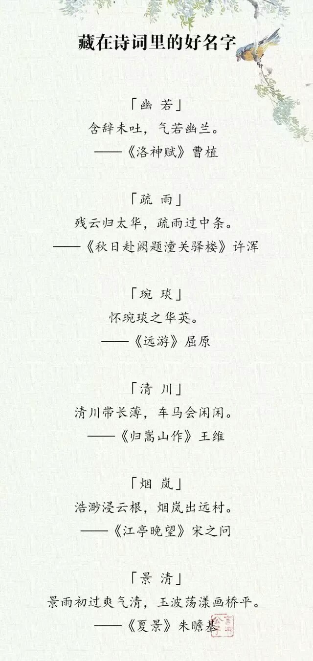 古风名字