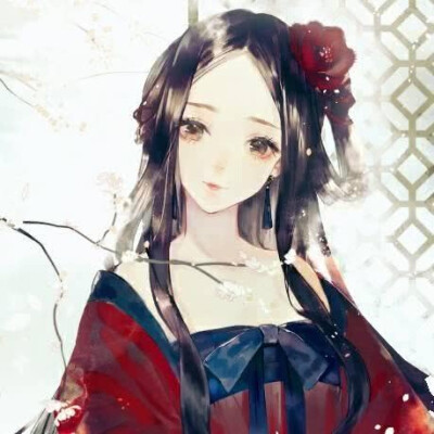 简约动漫女生鸟唯美