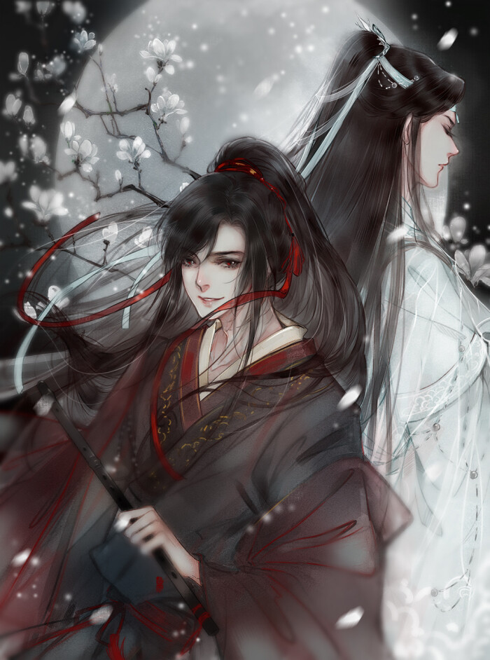 蓝忘机#魏无羡# 绘师:念萦墨葵