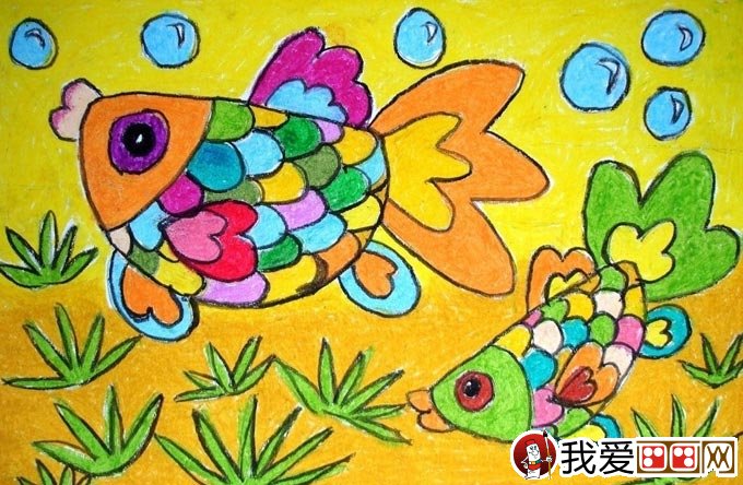 幼儿油画棒绘画作品:动物油画棒儿童画大全(3)