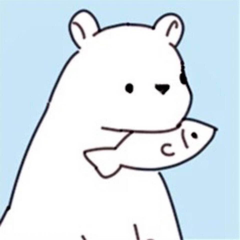 可爱 小清新 蓝色 熊 情侣头像 闺蜜头像