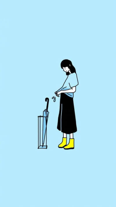 女生壁纸 聊天背景 纯色系 人物 动漫