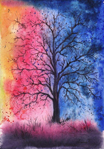 树色彩画