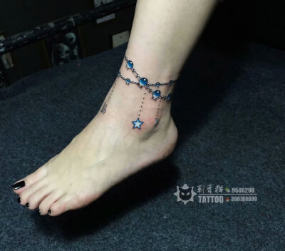脚链项链纹身,#广西北海纹身#,#刺青猫纹身#纹身