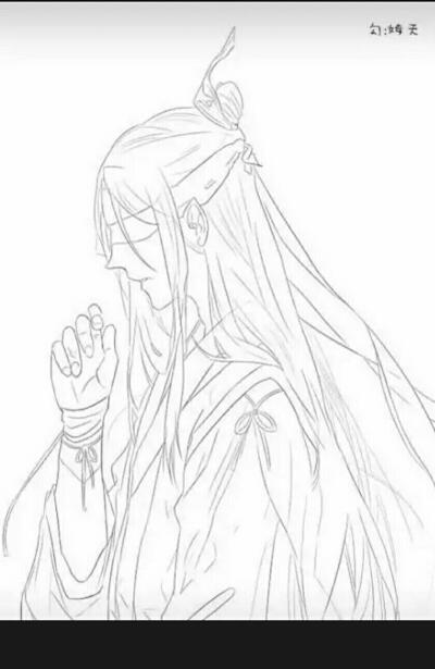 魔道祖师线稿